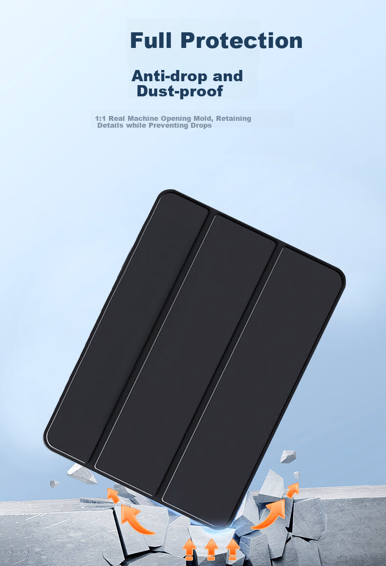 WITGOER 2025 Tablet Case for Apple IPad Air 11-Inch/10a16air, Magnetic Full Protection Anti-Bend Double-Sided Clip Case for 11th Generation without Pencil Holder, Detachable 4