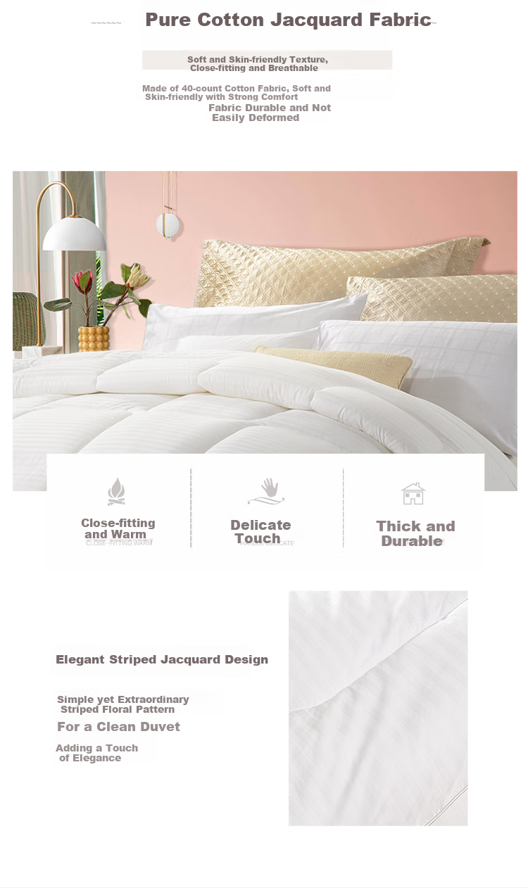 FUANNA Shurun Seven-Hole Antibacterial Fiber Comforter, Winter Quilt, 5 Jin (2.5 Kg), 152*210cm, White 4