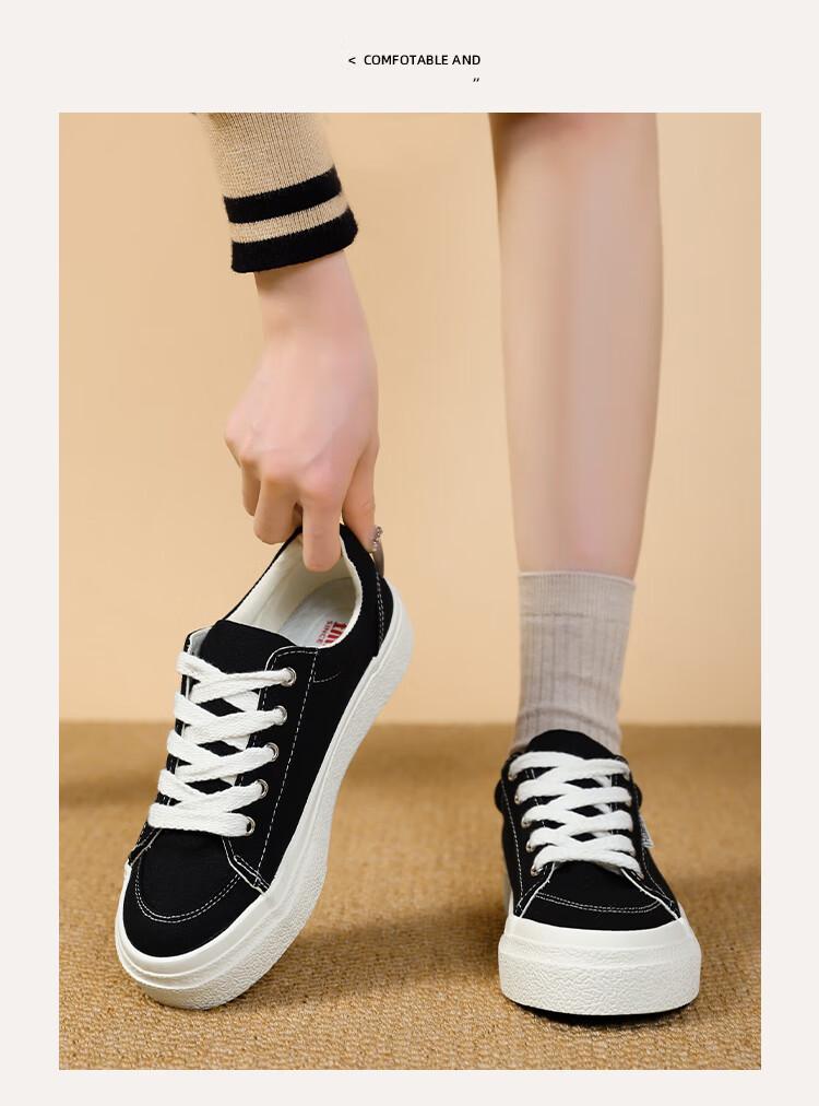 Global Canvas Shoes Women 2026 New Versatile Student Casual Sports Niche Thick Sole Sneakers 10