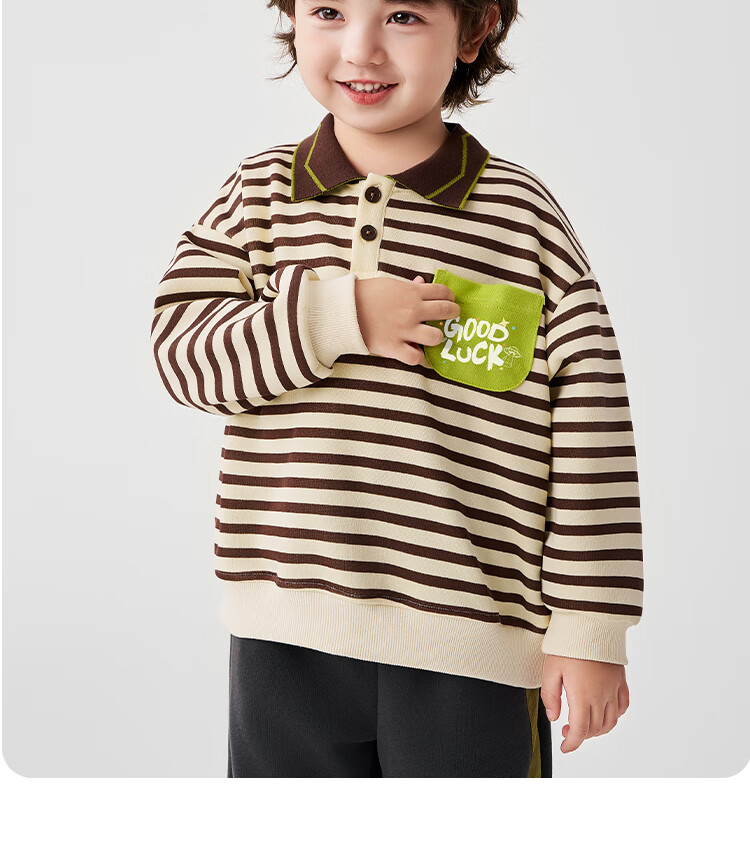 Badibadi Autumn Winter Baby Toddler Children's Sweatshirt Lapel American Style Fake Two-Piece Boys Girls Jacket Royal Blue Good Luck Letters Size 90 7