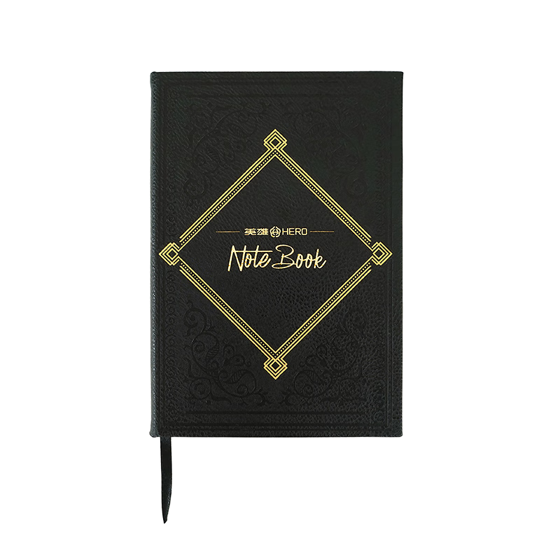 HERO A5 Business Notebook Thickened Hard Cover Soft Leather Simple High-End Gift Meeting Portable Office Stationery Lined Tearable Diary Journal Binder