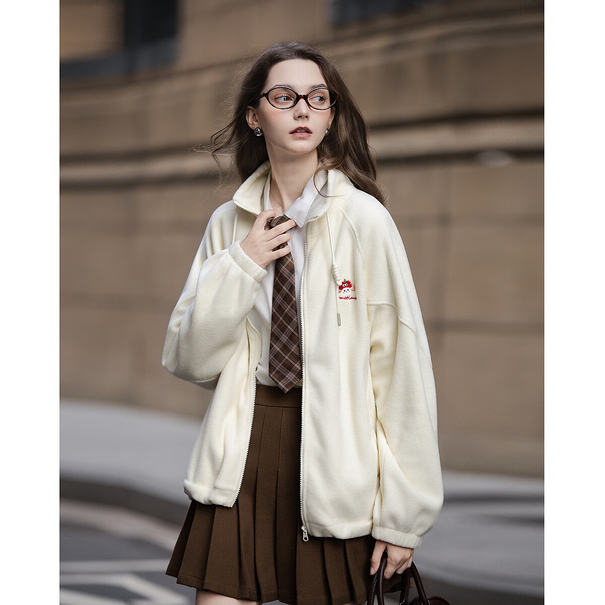TonLion 2025 Winter Women's Stand Collar Left Chest Detail Long Coat