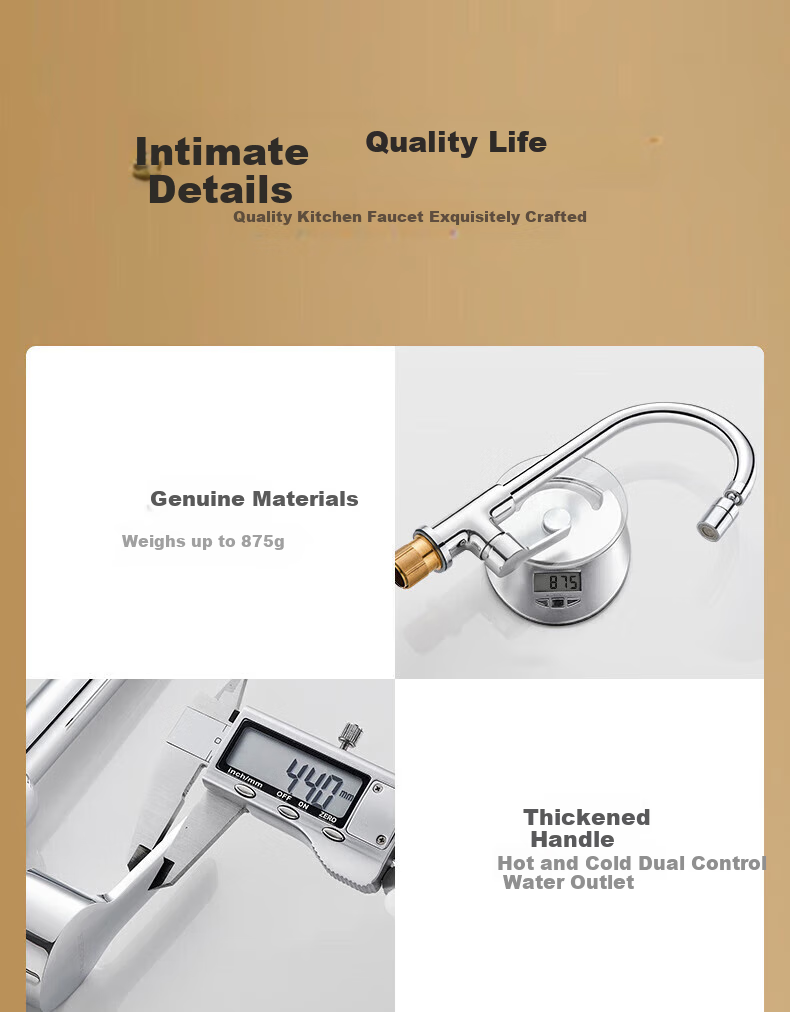 IVORPO [Germany] All-Copper Kitchen Faucet, Hot And Cold Two-In High-Throw Body, Swivel Vegetable Washing Basin Faucet MPLT 10