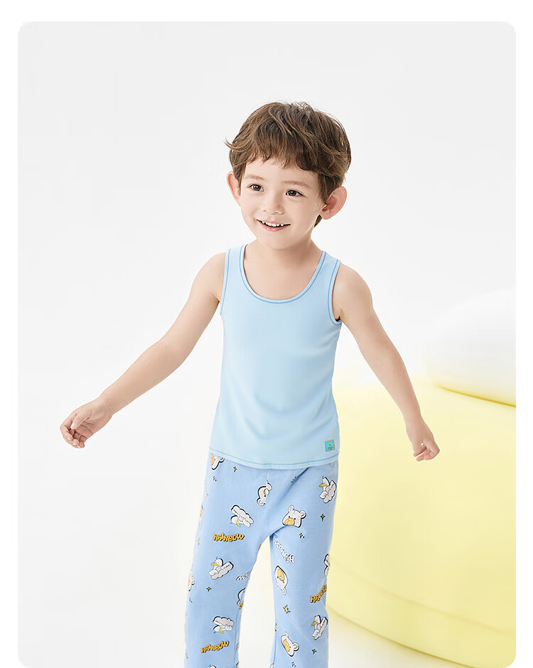 Balabala BalaOne Kids' Thermal Fleece Vest Unisex Children's Autumn Winter New Cut-to-Fit Underwear 29