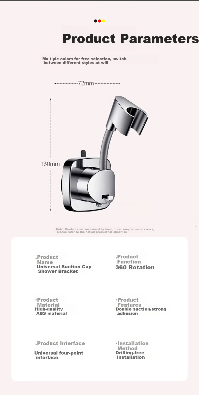 JROR [Germany] Shower Head Holder, No Drilling Required, Shower Base, Adjustable Bracket for Bathroom 12