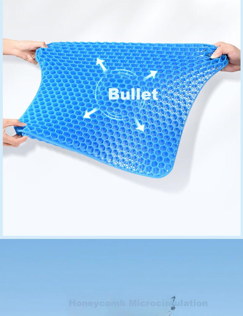 Jiabolan Car Seat Cushion, Honeycomb Elastic Pad, Summer Office Chair Pad, Cooling Mat, Breathable, Suitable for All Seasons, Ice Mat 18