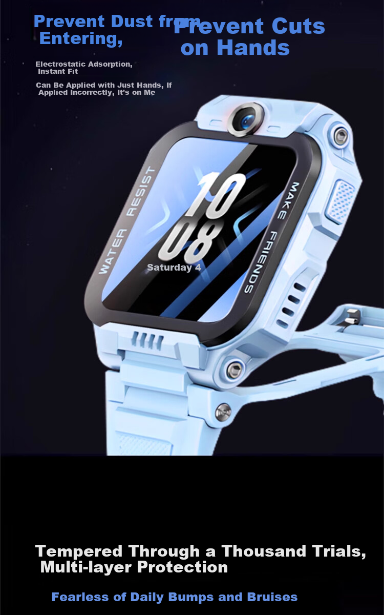 Xuanyi [2 Pieces Quick Application Screen Protector] for Xiaotianc Z6Pro Tempered Glass Film, Youth Edition Z6A/Z6S/Z6D Protective Film, Z6p Children's Phone Watch Protective Film, Protective Case, Protective Cover 4