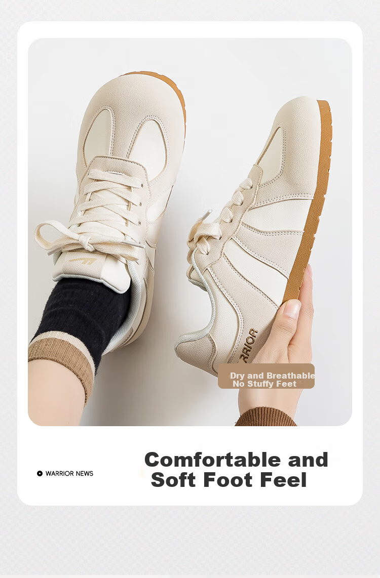 Huili Women's Shoes, Agan Shoes for Women, 2026 Summer Simple Training Shoes, Retro Footwear, Deep Beige Light Beige, Size 35 (225mm) 2