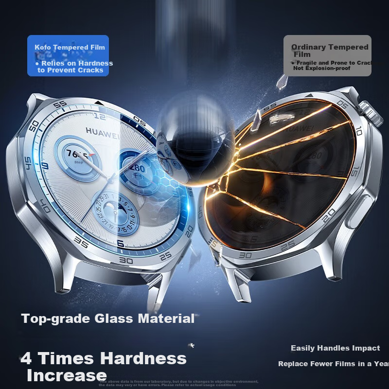 Защитная пленка для экрана KOVOL для Huawei Watch GT 6, 2 шт., закаленное стекло, Full Coverage, HD, защита от отпечатков пальцев, 41 мм