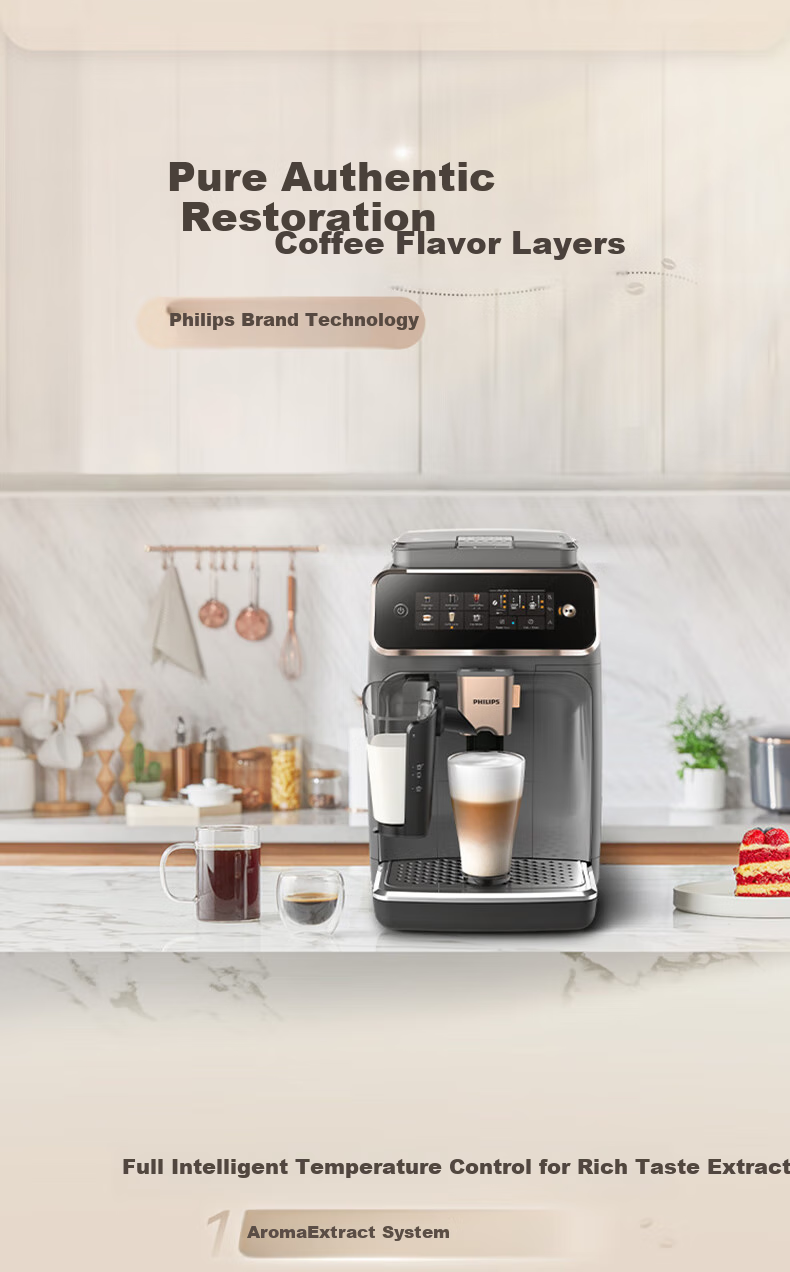 PHILIPS [Wang Kaimu's Choice] Cloud Coffee Machine New 3 Series EP3341/62, Home Use, Fully Automatic Italian Espresso Cold Brew Grinding All-In Coffee Machine 10