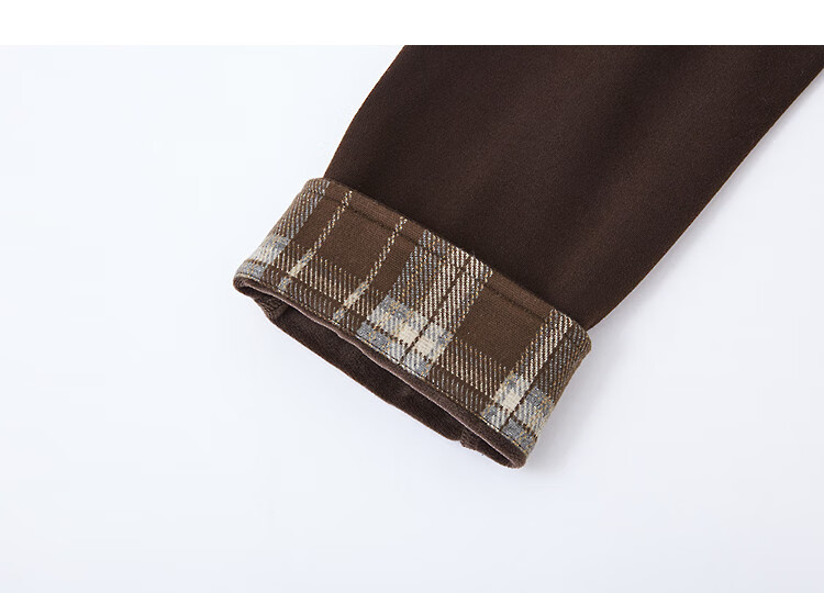 Demana [Style Set] Winter Elegant Stand Collar Plaid Patchwork Jacket with Color-Block Elastic Waist Long Pants Women's Two-Piece Set 2