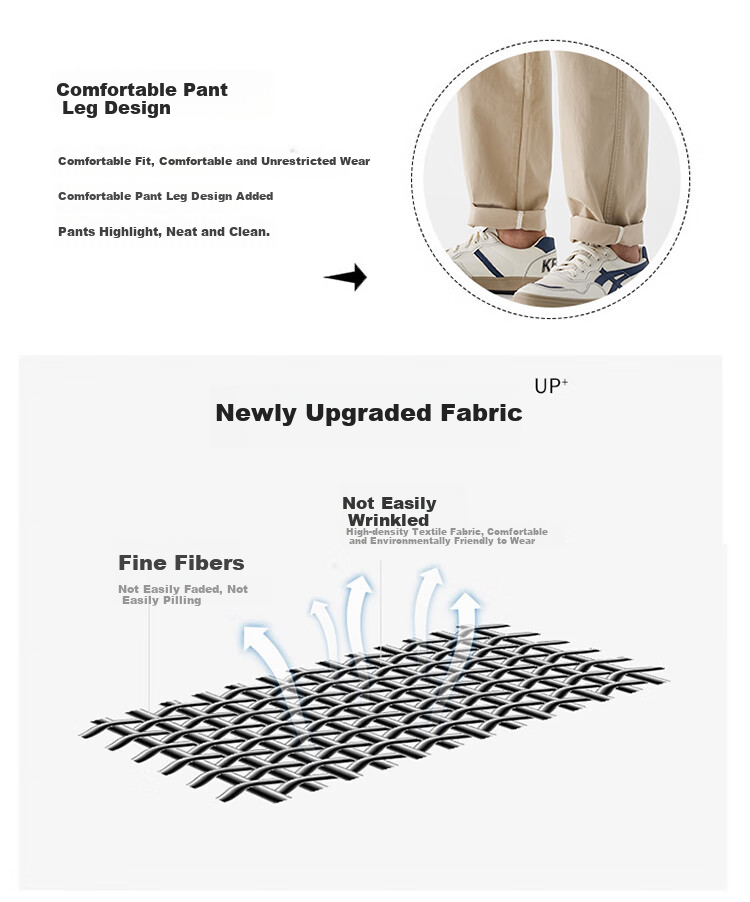 JEEP Casual Pants for Men, Loose-Fitting Trendy Spring And Summer High-End Straight-Leg Cargo Pants, Light Khaki, Size 28 1