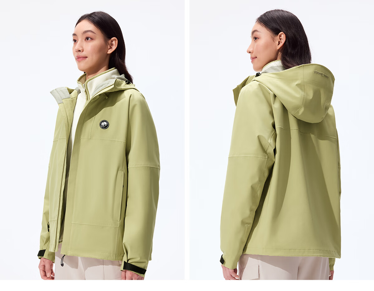 Panda Zhang Yuxi Edition [Rain Shell MAX] 3-in-1 Men's Windproof and Rainproof Hiking Jacket Autumn Winter Mountaineering Coat for Women 43