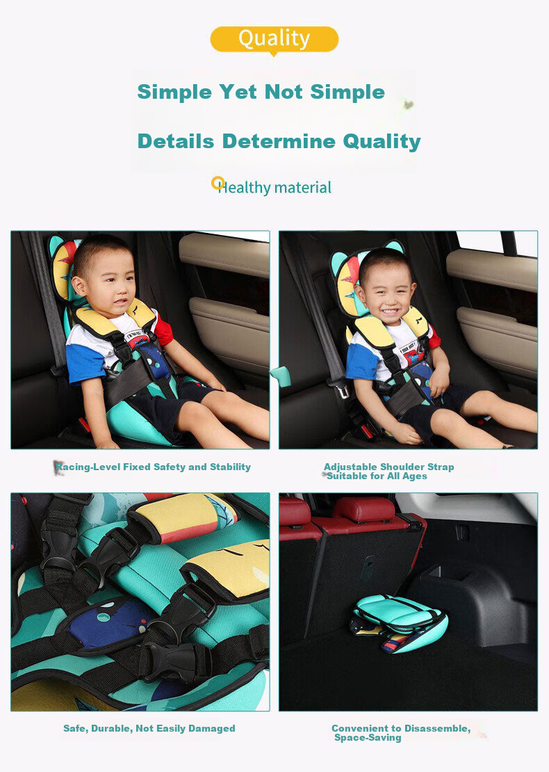 Dijialun Car Child Seat Cushion, Simple Portable Safety Belt Fixer, Shoulder Pad, Cartoon Girl Seat Cushio 6