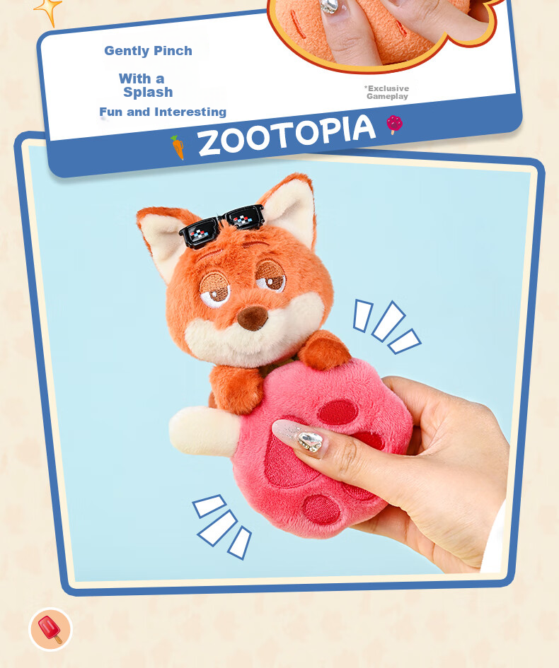 Disney, Zootopia Blind Box Sweet Strike Series Doll Plush Toy Pendant, Gift for Boys And Girls, New Year's And Horse Year Present 5