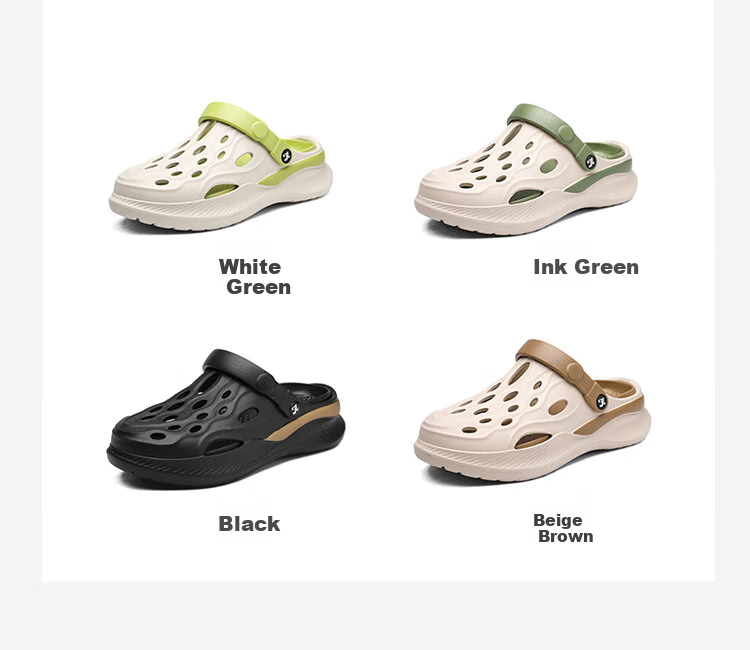TonLion Sandals for Men And Women, Summer Couple Style, Hole Shoes, Men's Outdoor Breathable Beach Slippers, Beige Brown, Size 40/41 4