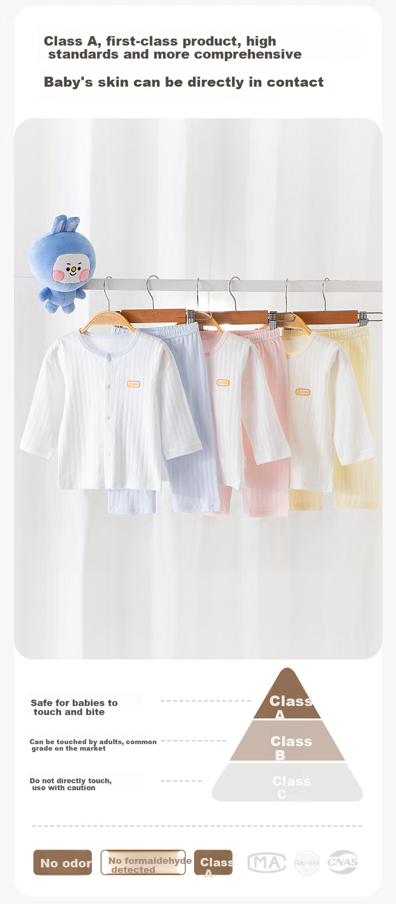 Babyprints Infant Home Wear Set, Boys And Girls Baby Pure Cotton Underwear 2-Piece Set, All-Season Pajamas, Soft And Breathable, Pink 73 4