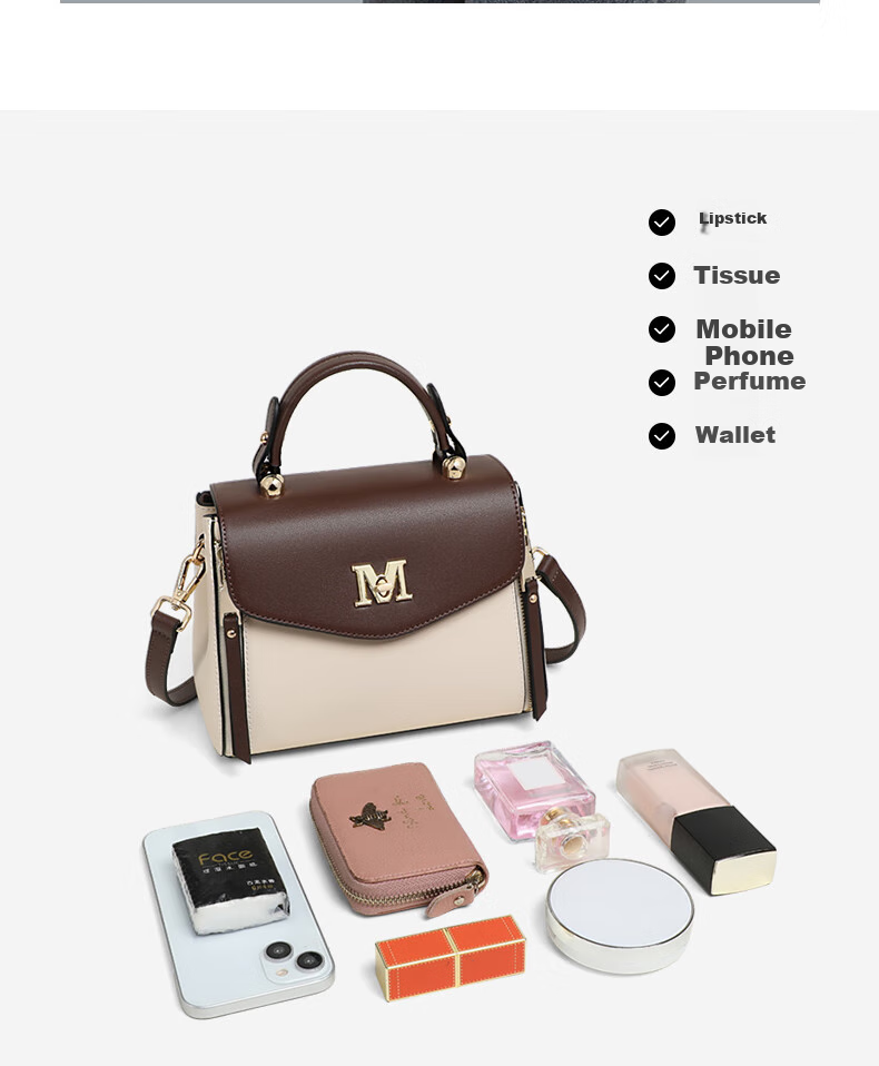 C.BANNER Leather Handbag, Women's Crossbody Bag, Shoulder Tote Bag, Simple Luxury Birthday Mother's Day Gift, Practical Present for Mom 3