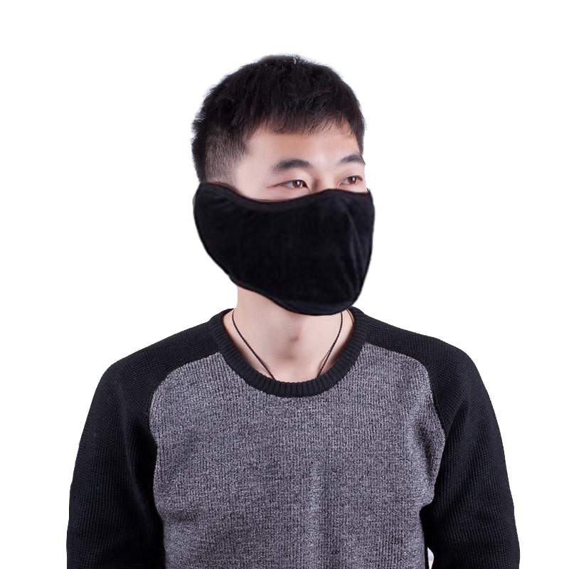 Adandyish Black Earflap Balaclava, Adult Autumn And Winter Windproof Warm Cycling Mask for Men And Women, Dustproof Cold-Proof Thickened Protective Cover