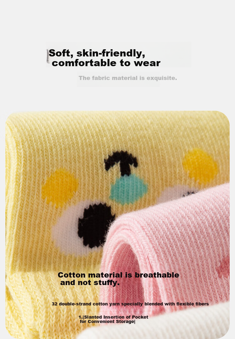 Minibala Boys And Girls Spring Cotton Elastic Breathable Socks, Cute Animal Design for Babies [3 Pairs] 3