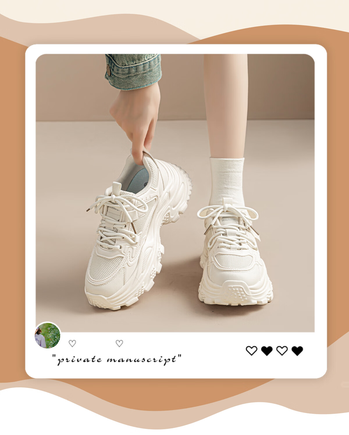 Warrior Thick Sole Dad Shoes 2025 Winter New Women's Small Height Increase Comfortable Casual Sports Shoes Black 38 1