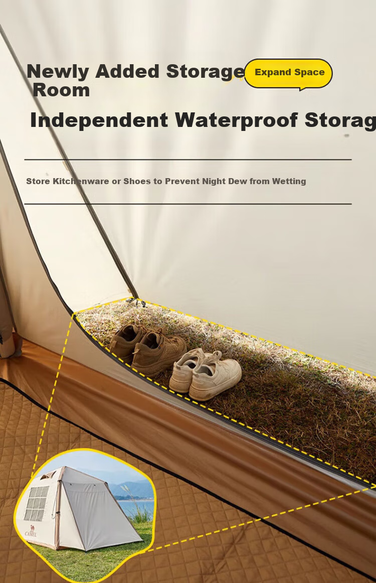 CAMEL Flow Cloud Small House Sun Protection And Rain Protection Automatic Inflatable Tent Canopy 173BANA107-1A Pearl White/ice Coffee 10