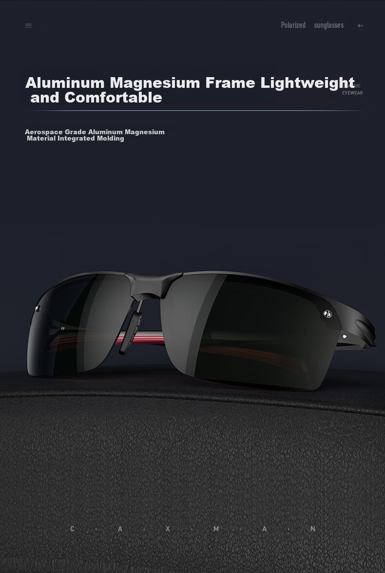 CAXMAN Sunglasses for Men, Sports Driving Fishing Specialized for Viewing Fish Floats, Polarized Sunglasses, UV Protection Outdoor Glasses 2