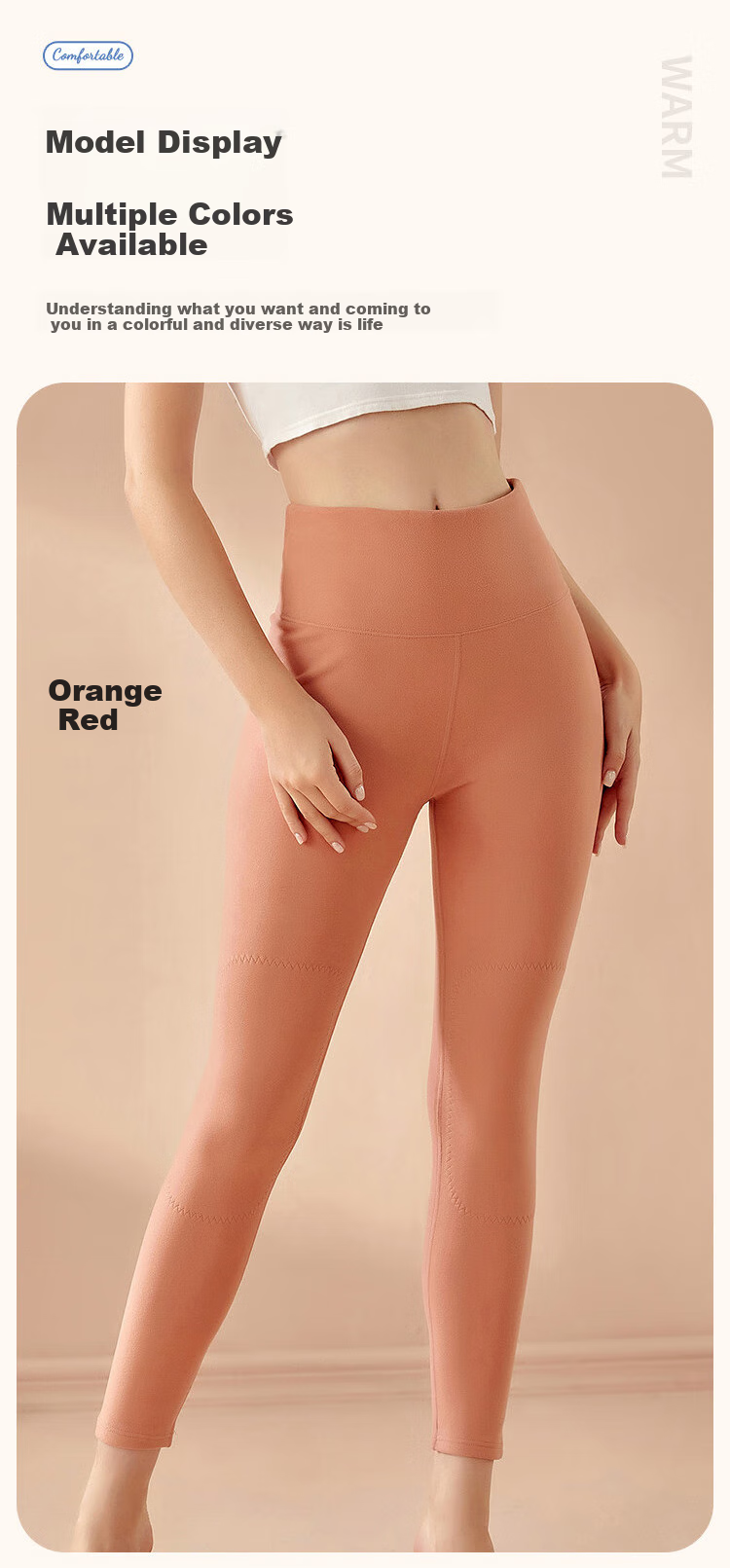LangSha Women's Thermal Underwear, Autumn And Winter Wool Silk Patch Waist Protection Knee Protection High-Waist Tummy Control Seamless Women's Warm Pants 16