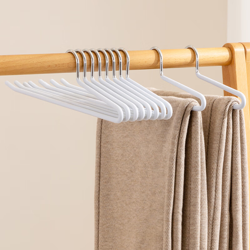 ZUO ZHUAN JIAO Goose-Shaped Pants Hanger, Non-Slip, Dipped Frosted, Specially for Hanging Pants, Foldable Pants Hanger, 5 Pieces, White