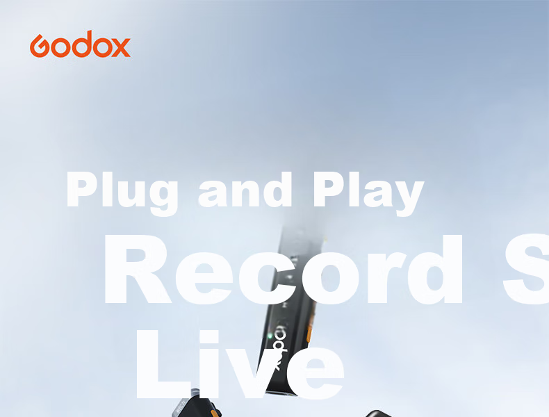 Godox WES Wireless Microphone, Portable Clip-On, for Outdoor Interviews And Recording, Suitable for Various Streamers And Live Broadcasts, Noise Reduction Sound Card, One-To Lighting Versio 1
