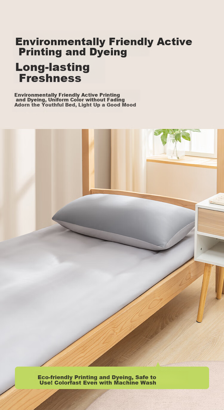 JD Original Comfortable Bedding Set for Students (6 Pieces: Three-Piece Set + Pillow Core + 3-Jin Quilt Core + 3-Jin Mattress Pad), Class A Skin-Friendly, Ready to Move In, Single Bed 0.9m 8
