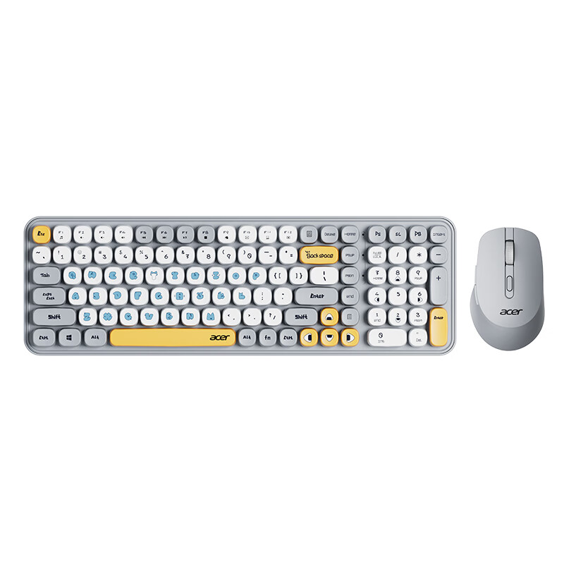 Acer Wireless Bluetooth Keyboard And Mouse Combo, Rechargeable Keyboard And Mouse, Cartoon Characters, Compatible with Mobile Phones, Computers, IPad Tablets, OKR251