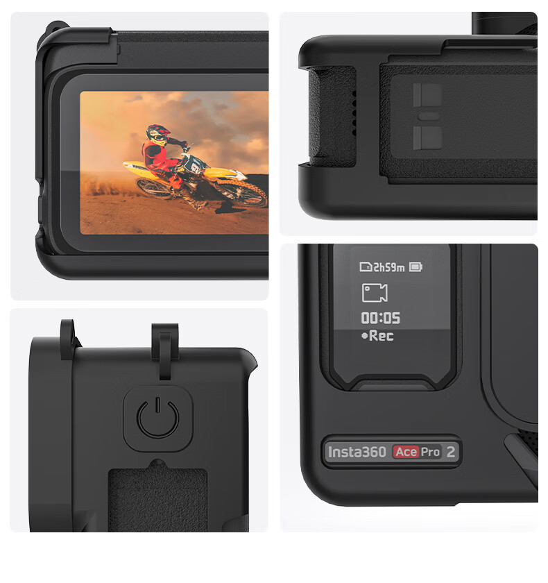NEEWER [2-Pack] Tempered Glass Screen Protector for YingShi Insta360 Ace Pro 2 Action Camera Lens, Scratch-Resistant HD Protective Film Accessory 3