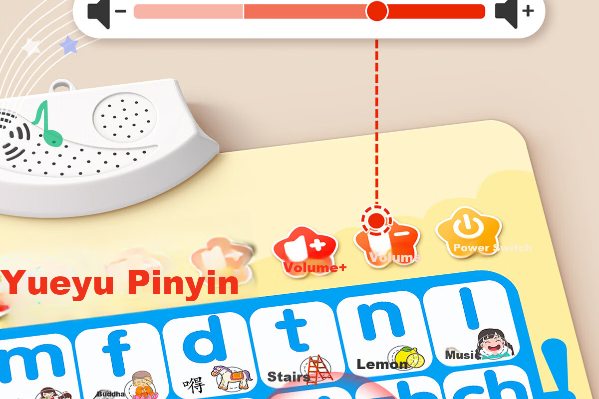 Mimeng Early Education Sound Wall Chart Toy for Infants and Toddlers - Interactive Animal, People, and Fruit Recognition Talking Wall Sticker Set 14