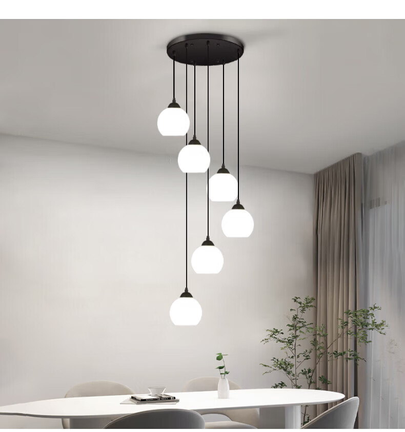 AOC Modern Minimalist Villa Loft Staircase Pendant Light Multi-level Spiral Staircase Long Chandelier 5