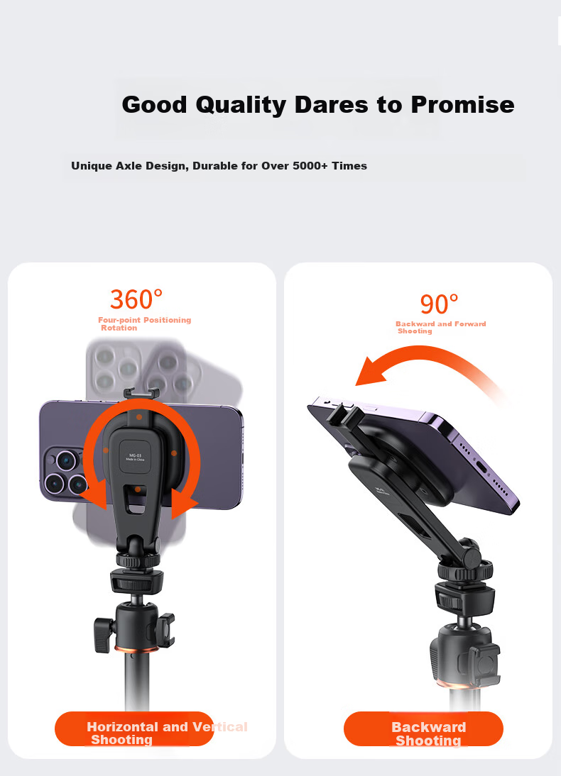 VRIGweilege MG-03 Magnetic Hot Shoe Phone Clamp, Camera External Display Stand, IPhone 17 Phone Holder, Screen Mirroring Bracket, Cold Shoe, Multifunctional Horizontal And Vertical Shooting Monitor, Hot Shoe Live Streaming 5