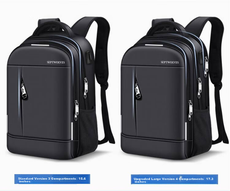 SEPTWOLVES Laptop Bag, 17.3-Inch Backpack for Men And Women, Water-Resistant, Commuter Travel Large Capacity School Bag for Middle School Students 4