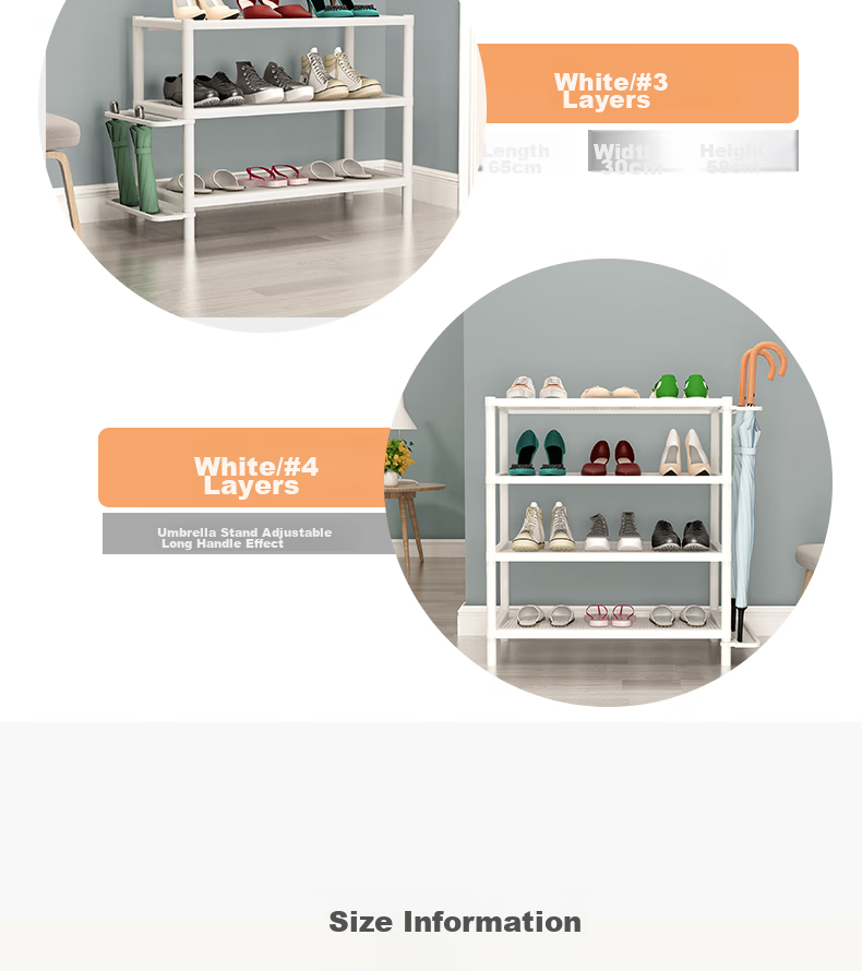 Leaijia Multi-Tier Shoe Rack, Simple Storage Shelf, Multifunctional Organizer, Plastic Living Room Entryway Balcony Dormitory Reinforced Shoe Cabinet 10