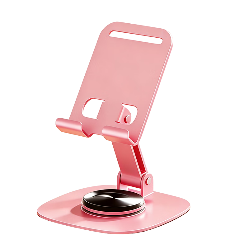 BZBC Mobile Phone Stand Desktop iPad Tablet Holder Online Learning Lazy Support Foldable 360° Adjustable Metal Cherry Blossom Pink