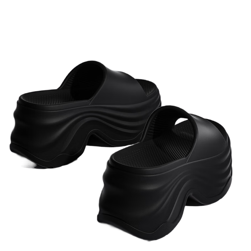 YUZHAOLIN Women's Thick Sole Fashion High Heel Beach Slippers YZ617