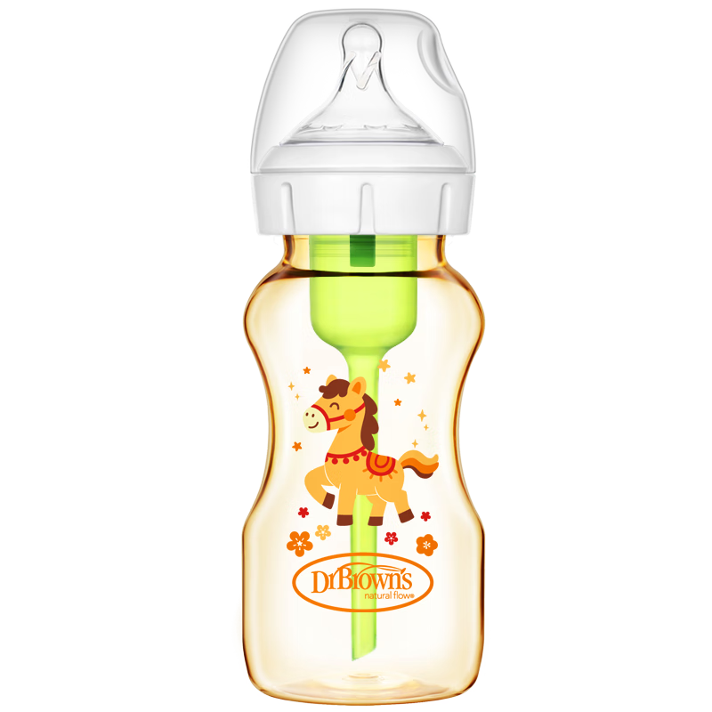 Dr. Brown's PPSU Baby Bottle 6-9 Months Anti-Colic Anti-Choke Wide Neck 270ml Year of the Horse Limited Edition