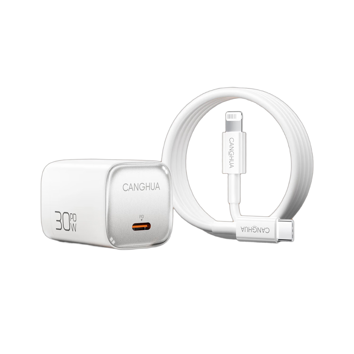 CangHua GaN Fast Charging Adapter Compatible with Apple IPhone 13/14 Pro Max/12/iPad, PD30W Charger Head, 27W/20W Compatible with IPhone 13/14 Pro Max/12/iPad Tablet And Smartphones