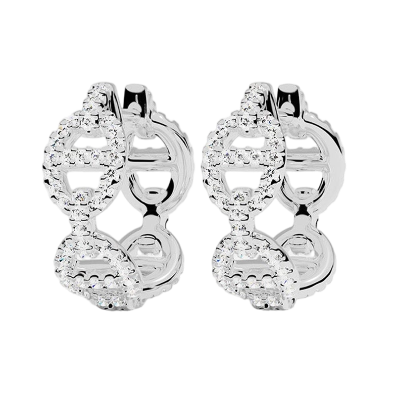 APM Monaco Circular Pig Nose Earrings, Simple And Fashionable, Unique Women's Ear Jewelry, Gift for Girlfriend Or Wife