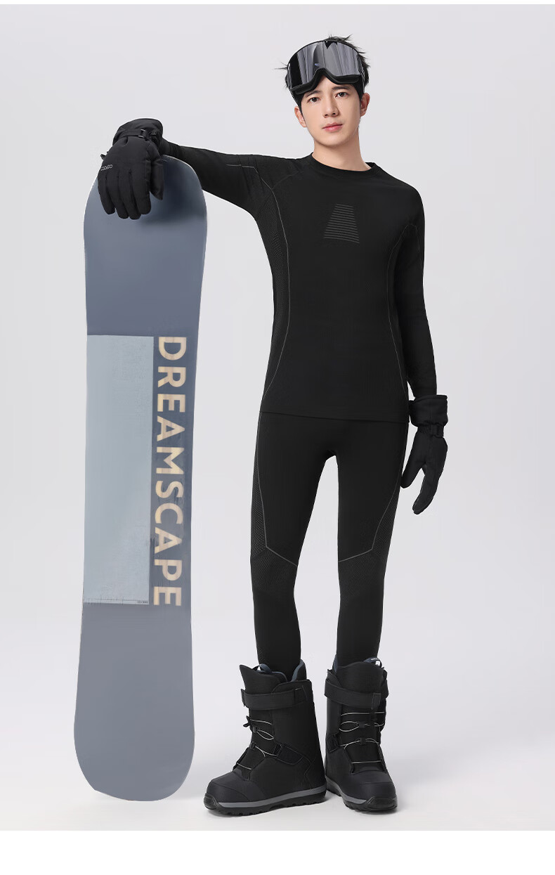LangSha Ski Quick-Dry Thermal Underwear Set Unisex Functional Antibacterial Breathable Moisture-Wicking Autumn Top and Bottom Set 10A 17