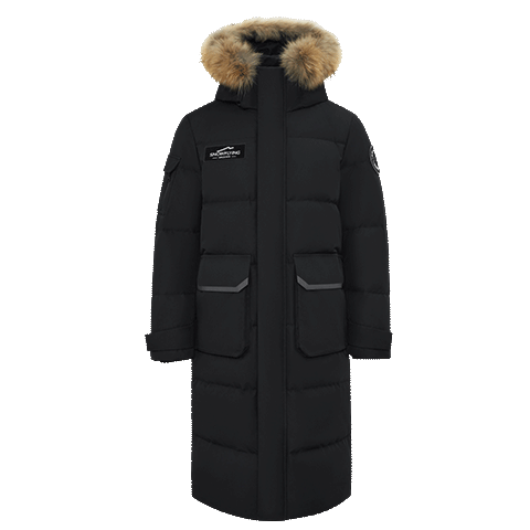 SNOWFLYING New Classic Raccoon Fur Large Collar H-Style Long Cold-Resistant Warm Down Jacket Outdoor Thermal Lock