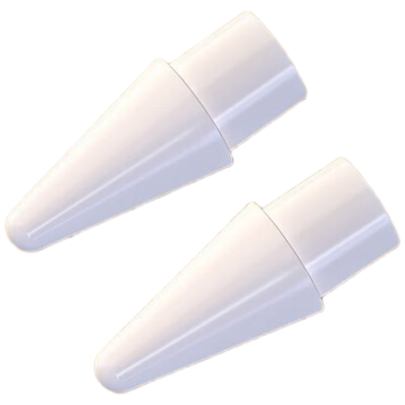 Shanmo Universal Apple Pencil 1st and 2nd Generation Replacement Tips for iPad Stylus Silent Special Pen Nib Handwriting Touch Pen Accessories Spare Tips 2-Pack