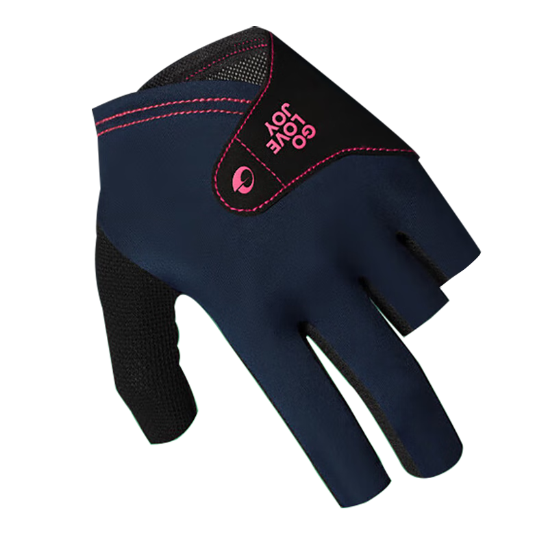 GOLOVEJOY Professional Billiard Glove Three-Finger Left Hand Ice Silk Breathable Pool Cue Glove Sea Blue (Single Left Hand) M