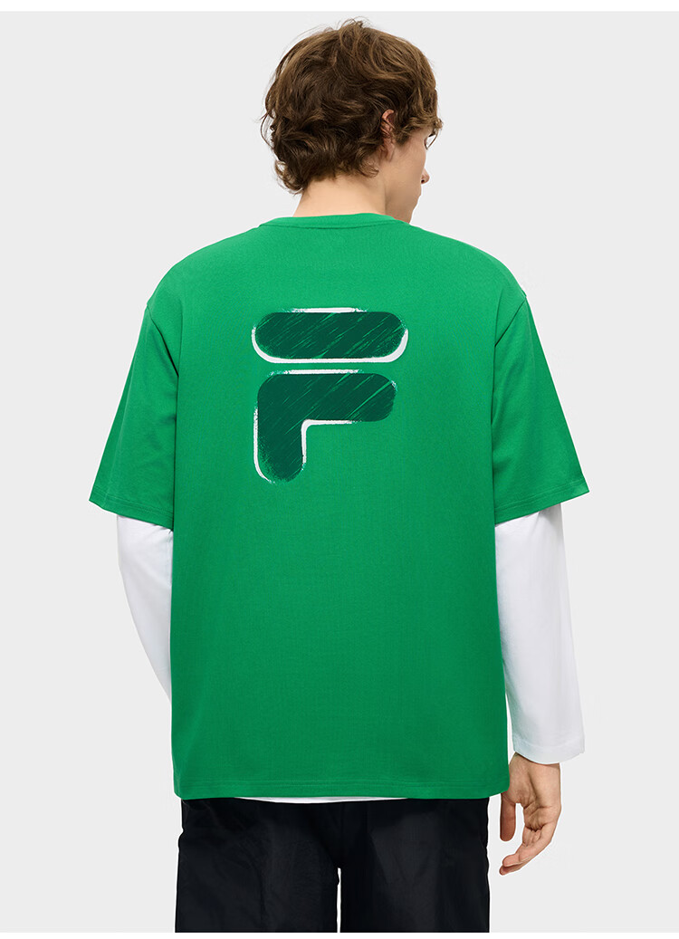 FILA FUSION Fashion Brand Zhang Hao Couple Knit Short Sleeve Shirt 2026 Spring Casual Loose Pure Cotton T-Shirt 85