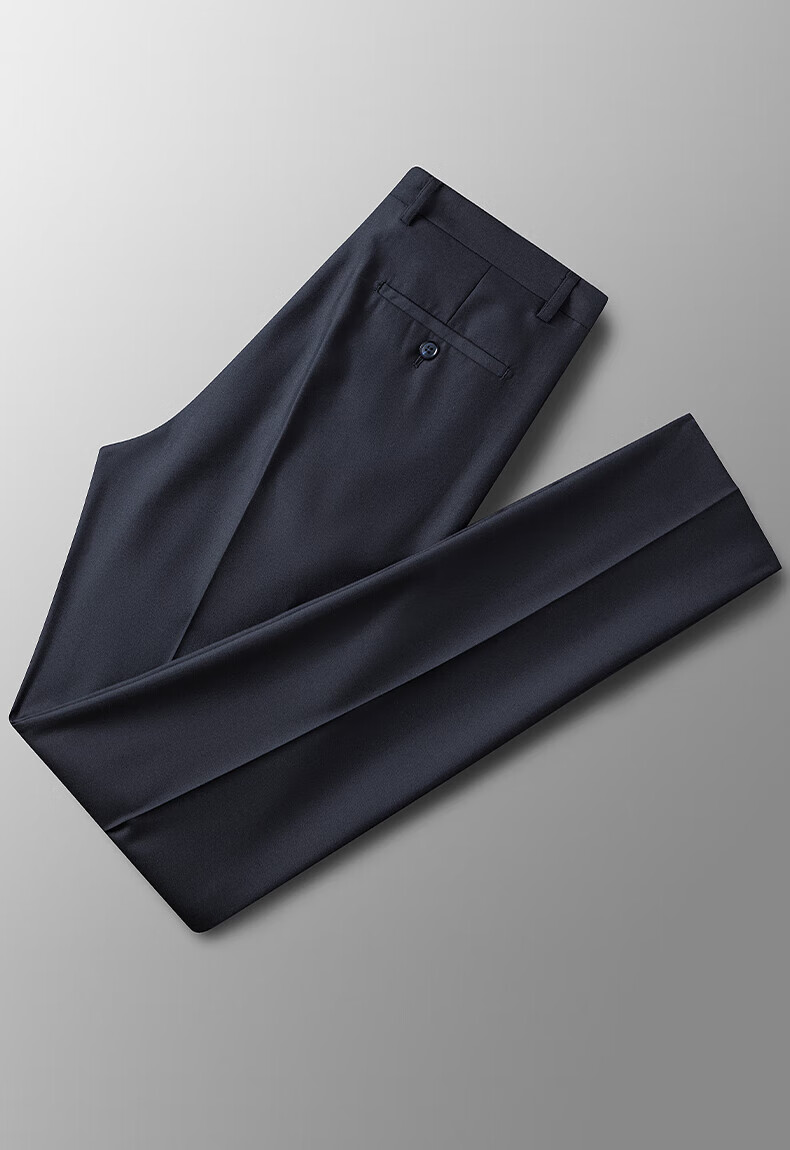 ROMON Men's Four-Season Business Casual Wrinkle-Resistant Dress Pants Black 34 10