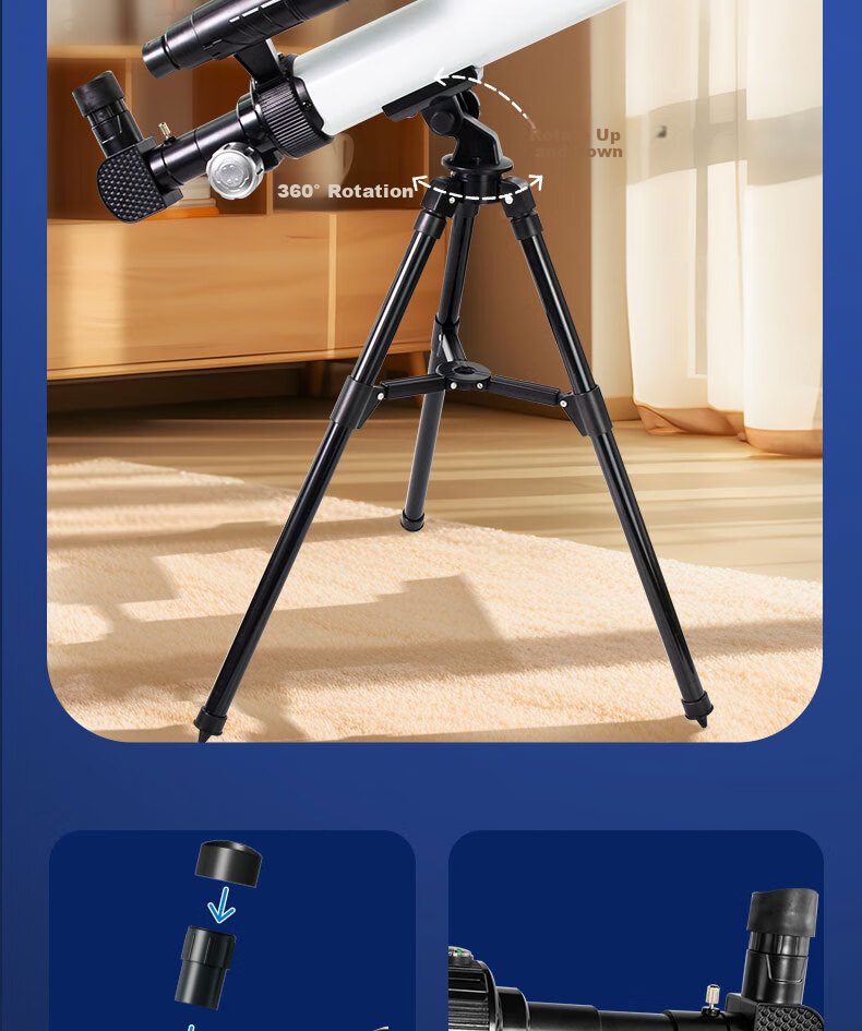 Huge Astronomical Telescope, Stargazing And Moon Viewing, High Magnification, High Definition, Professional, Elementary School Students' Introduction, Children's Toy, Children's Day Gift 9